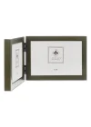 Collection Hinged Double yatay Wood Picture frame Gallery, 4 6 inç, Green
