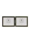 Collection Hinged Double yatay Wood Picture frame Gallery, 4 6 inç, Green