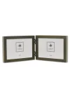 Collection Hinged Double yatay Wood Picture frame Gallery, 4 6 inç, Green