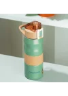Cooker 1393-4 Paslanmaz Çelik Sızdırmaz Çift Katmanlı Yalıtımlı Çay Kahve Termosu Yeşil 350 ml