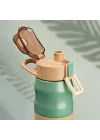 Cooker 1393-4 Paslanmaz Çelik Sızdırmaz Çift Katmanlı Yalıtımlı Çay Kahve Termosu Yeşil 350 ml
