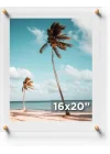 COOLMODERNFRAMES 40,6 x 50,8 cm Şeffaf Yüzer Çift Panel Akrilik Resim Çerçevesi, Sanat ve Fotoğrafları Dönüştürmek ve Sunmak için Altın Donanım
