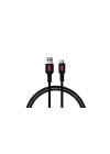 Coral Micro USB Hızlı Şarj Kablosu (Siyah + Fuşya/Siyah Uç) (120 CM)