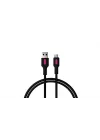 Coral Micro USB Hızlı Şarj Kablosu (Siyah + Fuşya/Siyah Uç) (120 CM)