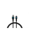 Coral Micro USB Hızlı Şarj Kablosu (Siyah + Mavi/Siyah Uç) (150 CM)