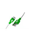 Coral USB A-C Hızlı Şarj Kablosu (Beyaz + Beyaz/Yeşil Uç) (150 CM)