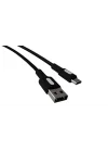 Coral USB A-C Hızlı Şarj Kablosu, Siyah Kablo, Beyaz/Siyah Uçlar (150 CM)