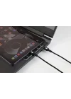 Coral USB A-C Hızlı Şarj Kablosu, Siyah Kablo, Beyaz/Siyah Uçlar (150 CM)