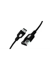 Coral USB A-C Hızlı Şarj Kablosu, Siyah Kablo, Beyaz/Siyah Uçlar (150 CM)
