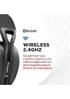 Crack H11 Siyah Wireless 2.4G+ Bluetooth Mikrofonlu Oyuncu Kulaklığı
