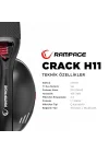 Crack H11 Siyah Wireless 2.4G+ Bluetooth Mikrofonlu Oyuncu Kulaklığı