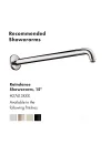 Croma Select S 17,78 cm Su Tasarruflu Düşük Akışlı Duş Başlığı Modern 2-Sprey Yağmur, QuickClean Krom Yoğun Yağmur, 04388000