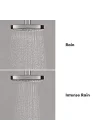 Croma Select S 17,78 cm Su Tasarruflu Düşük Akışlı Duş Başlığı Modern 2-Sprey Yağmur, QuickClean Krom Yoğun Yağmur, 04388000