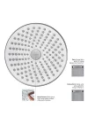 Croma Select S 17,78 cm Su Tasarruflu Düşük Akışlı Duş Başlığı Modern 2-Sprey Yağmur, QuickClean Krom Yoğun Yağmur, 04388000