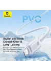Crystal Hızlı Şarj C+Lightning 20W 1m Data Kablo - Beyaz