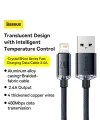 Crystal Shine Hızlı Şarj Kablosu, Lightning – 1.2m, iPhone Uyumlu, Güçlendirilmiş Yapı, Dayanıklı ve Hızlı Veri Aktarımı, Siyah