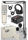 CX1-PH Kondanser Stüdyo Mikrofon Phantom Power Kulaklık Stand Full Set