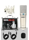 CX1-PH Kondanser Stüdyo Mikrofon Phantom Power Kulaklık Stand Full Set