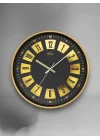 D-218-A-12 Parçalı Kadran 30 CM Sessiz Akar Duvar Saati Gold