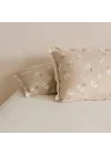 Daisy Bej İkili Yastık Kılıfı Bej