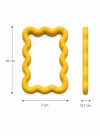 Dalgalı Tasarım Sarı Fotoğraf Çerçevesi, 10x7 cm, Buzdolabı için | PLA 3D Baskı