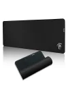Dark Black 80X30CM Hybrid Kumaş - 4mm Kalınlık - Özel Yüzey Altı Dikiş - Kaydırmaz Zemin Xl Premium Mousepad