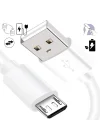 Dayanıklı USB Şarj ve Veri Kablosu, Micro USB, USB-C ve 8 Pin Seçenekli, Güçlendirilmiş Uç, Hızlı Şarja Uyumlu, Günlük Kullanım (20, Santimetre, Micro USB)