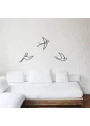 Dekoratif Ahşap Modern Üçlü Kuş Duvar Süsü Duvar Dekor, Tablosu