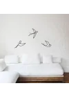 Dekoratif Ahşap Modern Üçlü Kuş Duvar Süsü Duvar Dekor, Tablosu