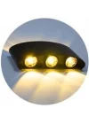Dekoratif Çift Yönlü Duvar Aydınlatma Led Aplik Duvar Lambası Cata Haiti 10 Watt Desenli Duvar Aplik (Amber Renk Işık)