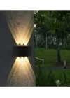 Dekoratif Çift Yönlü Duvar Aydınlatma Led Aplik Duvar Lambası Cata Haiti 10 Watt Desenli Duvar Aplik (Amber Renk Işık)