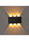 Dekoratif Çift Yönlü Duvar Aydınlatma Led Aplik Duvar Lambası Cata Haiti 10 Watt Desenli Duvar Aplik (Amber Renk Işık)