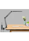 Dekoratif Led Masa Lambası SY040 USB Kablolu Kademeli 3 Eklemli LED Masa Lambası, Kıskaçlı Model Çalışma Masası Lambası Kitap Okuma için Işık (SY040 - Siyah)
