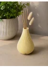 Dekoratif Oda Kokuluğu, Oluklu Tasarım, 10x10x14 cm | PLA 3D Baskı