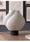 Designobee Krema- Modern Masa ve Gece Lambası – Ambiyans Lambası, Dekoratif LED Abajur, E14 Duy