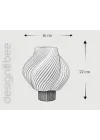 Designobee Krema- Modern Masa ve Gece Lambası – Ambiyans Lambası, Dekoratif LED Abajur, E14 Duy