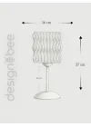 Designobee Ritim Plus - Modern Masa ve Gece Lambası - Metal Ayaklı Lamba - Ambiyans Lambası, Dekoratif Abajur