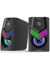 DHE-6000 2.0 RGB Gaming Multimedya Speaker Hoparlör, Siyah