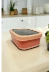 Dikdörtgen Saklama Kabı 820 Ml Pembe Vp-929, Pembe