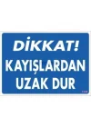 Mey İthalat® Dikkat Kayışlardan Uzak Dur Uyarı Levhası 25x35 KOD:1348