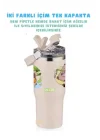 Diller 950ml Sevimli Kapibara Tumbler Pipetli/Pipetsiz Kullanım Kulplu Paslanmaz Çelik Capybara Termos