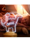 Dinozor Bebek Hediyesi, Çocuklara Hediye Led Lamba, Doğum Günü Hediyesi Sevimli Dino, Dinazor Temalı Parti, Çocuk Odası Gece Lambası