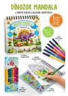 Dinozor Mandala - 6 Renk Keçeli Kalem ve 75 Adet Çıkartma Hediyeli 3+