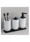 Diş Fırçalığı Mermer Deseni/Siyah Renk 143X75X75 Mm