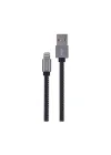 DLC2508B 1.2 Metre Deri MFI Lisanslı Lightning Kablo, Siyah