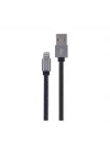 DLC2508B 1.2 Metre Deri MFI Lisanslı Lightning Kablo, Siyah