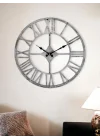 DM30 Serisi Roma Rakamlı Metal Duvar Saati Siyah 30 CM