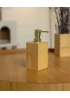 Doğal Bambu Ahşap Sabunluk Suya Dayanıklı Şık ve Pratik Mutfak Banyo Lavabo Aksesuarı