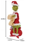 Dr. Seuss The Grinch Checking His List Heykelcik, 22 cm, Çok Renkli