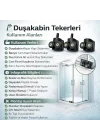 Duşakabin Tekerlek Seti 4 Adet (2 Üst + 2 Alt) 2x2 Sistem Uyumlu Kayar Cam Kapı Ray Tekerleri, Evrensel Yedek Parça, Sessiz Ve Akıcı Kayma Performansı, Paslanmaya Dayanıklı